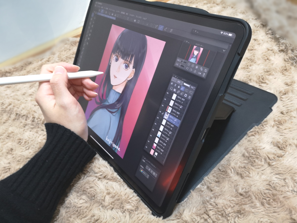 ZUGU CASEを使いiPad proでイラストを描く