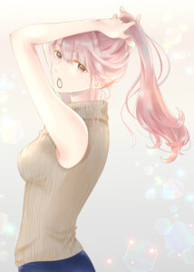 ピンク髪の女の子